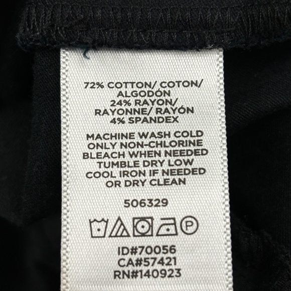 Loft Curvy Skinny Ankle Zipper Pockets Women's size 10 Black Chino Pants - Picture 3 of 4